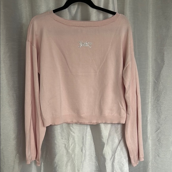 NWOT JUICY COUTURE Pink Sweater Top - Picture 1 of 6